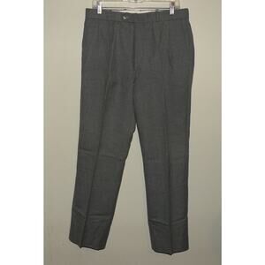 Vintage David Rose Men’s Pleated Dress Pants 34 x 31 Gray 100% Wool